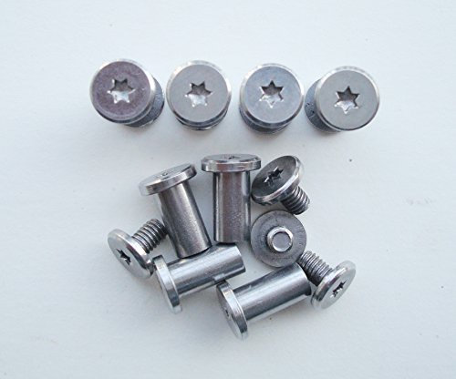10 sets/lot DIY EDC Knife handle Tornillo acero inoxidable Cabeza plana Plum Blossom de tornillo, tornillos de eje tornillo cuchillo táctico de cuchillo de supervivencia