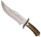 Muela Cuchillo de Caza Lobo LOBO-23A hoja MOVA de 23 cm y empuñadura de asta de ciervo para Caza, Pesca, Supervivencia y Bushcraft Realizado en Ciudad Real + Portabotellas de regalo