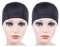 Schwarz Dome Cap Haarnetz für Perücken mit Breitem Gummiband Wig Cap for Making Wigs 2 Stück/Los (M)