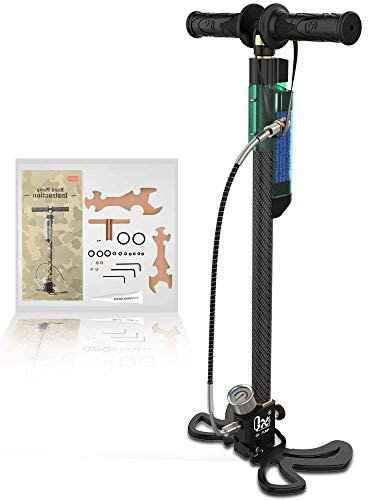 GX PUMP H4 Pompe à main PCP - Filtre à huile et humidité,pompe à air comprimé haute pression 30Mpa / 4500Psi à 3,5 étages, corps en acier inoxydable pour Paintball, air gun rifile, plongée sous-marine