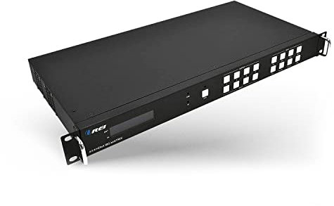 OREI Professional 4K 4X4 HDMI Matrix Video Wall, Seamless Switching HDCP 2.2 UltraHD 4K @ 60Hz 4:4:4 Switcher & IR Control, Audio Extract, RS-232 - Zero Latency 4 Displays 2x2 Video Wall @ 1080P