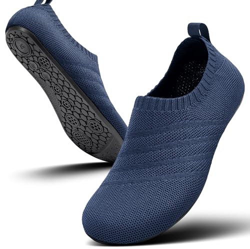 Sosenfer hausschuhe Damen Herren Leichte hüttenschuhe rutschfest Flache pantoffeln home cozy slippers Unisex-SHENLAN-45