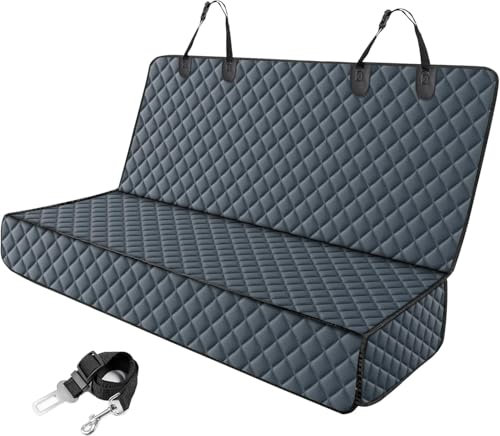JOEJOY Hundedecke Auto Rückbank, Hundeschutz Auto Rückbank Kratzfeste und Wasserabweisende, Autoschondecke Hund Rücksitz, Rücksitzschoner Hund, 137 x 120 cm Grau