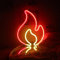 Ineonlife Flamme Leuchtreklame für Wand Rot Gelb Neonlicht LED Flamme Aufleuchten Feuer Neon Schild für Schlafzimmer Bar Restaurant Zuhause Deko