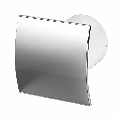 Prostko LTD Stainless Steel Extractor Fan 150mm – Timer - Humidity Sensor Pull Cord Switch – Standard - WEI (Standard)