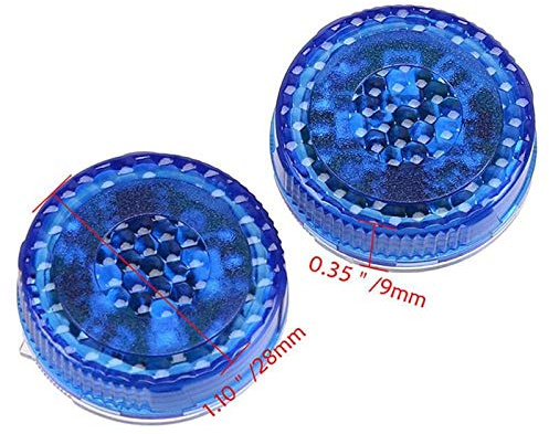 Car Door Warning Blue Flashing Light, Riloer 2Pcs 5Led Safety Strobe Flashing Lights With Magnetic Induction Paste Installation Blue