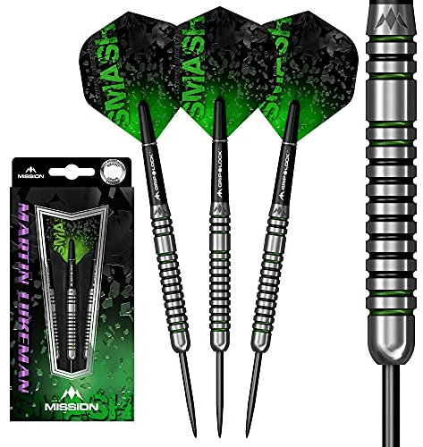 Mission Martin Lukeman Black & Green 90% - Steeldarts 25 Gramm