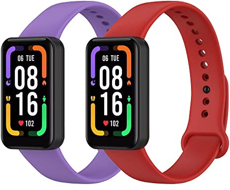 KUTEWEU 2 Pezzi Cinturini per Xiaomi Redmi Smart Band Pro Cintura,Silicone Cintura,Cinturino Sostitutivo Orologi per Bandas Sportivo Cinturino per Xiaomi Redmi Smart Band Pro Watch Accessori (C5)