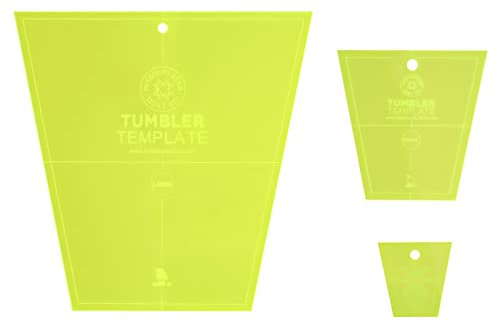 Acrylic Quilting Template Set of 3, Tumbler | 10,5, and 2.5inch for Use with Precut Fabric Squares | Essential Quilt Supplies for Cutting Patterns, Layer Cakes, and Charm Packs BUND047