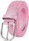 TANGCHAO Unisexe Tissu élastique Ceinture Élastique Tressée Stretch Belt Ceinture Étirable Pour les Hommes et les Femmes Plusieurs Couleurs Rose 105cm