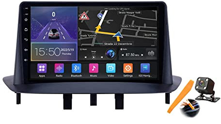 DLYAXFG Android 11.0 Radio 2-DIN Coche Estéreo para R-enault Megane 3 2008-2014 GPS Navegador 9''Pantalla MP5 Multimedia Video Player Bluetooth FM Receiver con 4G 5G WiFi SWC Carplay,M100s