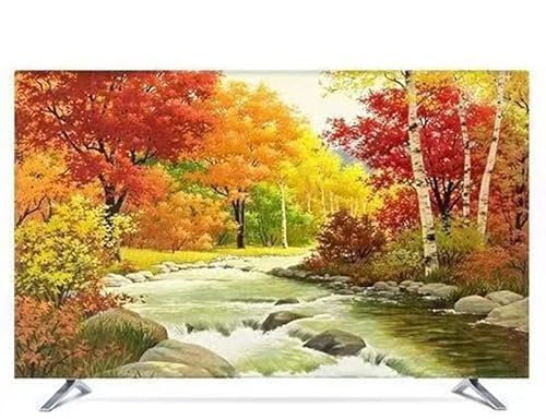 FIQARO Copri TV da Esterno, Copertura TV Antipolvere 19-70 Pollici, Tessuto Morbido e Setoso, Protezione Antischizzi d'Acqua, Polvere e Graffi, Decorazione del Soggiorno per Televisori