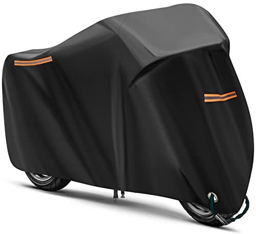 URAQT Housse de Protection pour Moto XL, Imperméable Extérieur Oxford 210T avec Bande Réfléchissante, Résistant Poussière/Pluie/Vent/Neige/UV