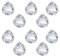 RNHDLY 10Pcs Bola de Cristal Prisma 20mm Para Decoración, Colgante Transparente Para Ventanas, Jardín, Hogar y Boda