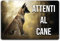 Cartello Segnale Attenti al Cane in Allumnio composito 3mm (30 cm x 20 cm), Pastore Belga