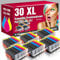 MS Point 30 Kompatible Druckerpatronen Set PGI-550 CLI-551 mit Chip und Füllstandsanzeige für Canon Pixma IP7200 IP7250 IP8700 IP8750 IX6800