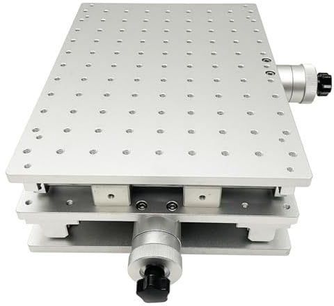 INTBUYING 2-Achsen-beweglicher Tisch für Lasermarkierungs-Graviermaschine, tragbare XY-Achsen-bewegliche Werkbank, 300 x 220, zweidimensionaler Markiermaschinentisch