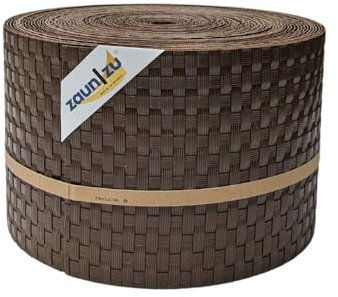 zaun|zu® Rattan 26 m Rolle: Sichtschutzstreifen PE für Doppelstabmatten UV-beständiger Sichtschutz | Zaunblende Made in Germany