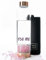 MOMO WAY Bouteille D'eau En Verre Avec Quartz Rose 450 ml Gourde Parfaite Pour Un Cadeau Pierres Naturelles De Quartz Or Rose