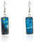 Van Gogh Painted Starry Night Earrings Blue Metal Art Unique Vintage Rectangle Glass for Women Sisters Mothers Dangle Drop Jewelry