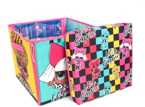 ANCORY LOL Surprise Dolls Toy Storage Box Playmat - LOL Storage Box Organiser for Dolls - Mega Chest Convertible Box to Playmat - Fits 100+ Dolls & Accessories