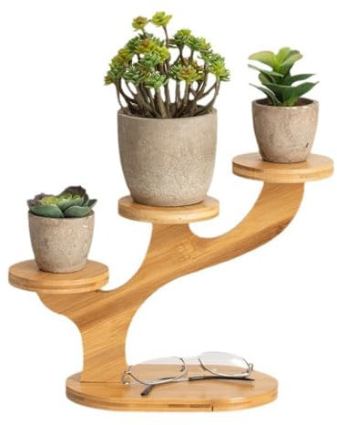 Petit Support de Plantes pour Bureau, Support de Fleurs, étagère de Rebord de Fenêtre pour Plantes Grasses, Support de Bureau, Mini Support de Pot de Fleurs Multifonction pour la Maison,(3 niveaux)
