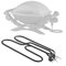 Milodee BBQ Grill Ersatzheizelement Kompatibel mit Weber Q140, Q1400 Grill, Edelstahl-Heizspirale 65620 80342 Heizstab-Heizelemente Grill Zubehör