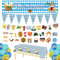 Zfseyuh Oktoberfest Deko Set: Bayerisch Oktoberfest Deko mit Banner, Ballons, Foto Accessoires, Hängedekorationen, Wimpelkette und Tischdecken für Indoor und Outdoor Dekoration