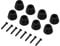 Subwoofer Stand, 4 Pairs Rubber Feet Speaker Isolation Feet 30x20mm Rubber Feet Anti Vibration Base Pad Stand for Speaker Guitar Amplifier W Screws