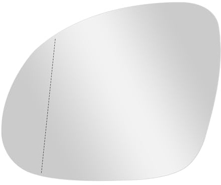 Ollanoos Front Left Passenger Side Heated Wing Door Mirror Glass, RHD Car Wing Door Mirror Glass Heated Replacement for Skoda Yeti 5L 2009 2010 2011 2012 2013 2014 2015 2016 2017 2018
