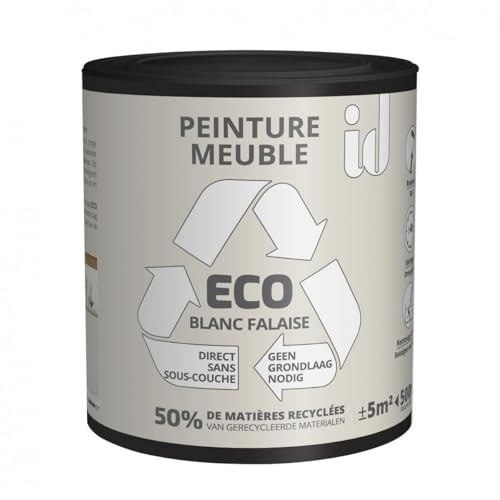 Peinture ECO pour boiseries et meubles - blanc falaise 500ml - ID PARIS