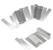 0XBIT Blank Stamping Tag, 30 Stück Edelstahl Schlüsselanhänger Rohling, Silber Rechteckig Hundemarke mit Fünfzackigem Sternloch, für Schlüsselanhänger, Anhänger, Etiketten