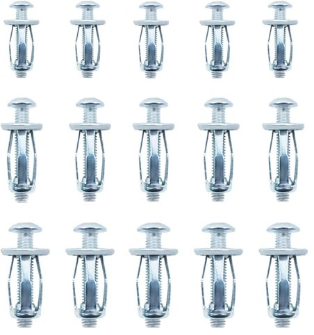45 Pièces Cheville Expansion, Cheville A Expansion Inox M4 M5, Argent Cheville A Expansion Charge Lourde Robuste Cheville Expansion Metal, Jack Nuts Expansion Nuts pour Fixer et Suspendre des Objets