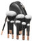 DOOCECIY 10 Pcs Mini Travel Makeup Brushes, Black Portable Travel Make up Brushes with Storage Bag