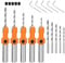 KSVFTB 5-Piece Countersink Drill Bit Set - 5 Sizes (2.8x10mm to 4x10mm), 5 Replaceable HSS Bits, 5 Wrenches, 10mm Hole Diameter, Woodworking Drill Bit Set