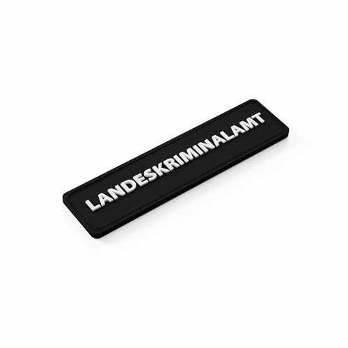 Patch Force - Landeskriminalamt Rubber Patch in den Maßen 15 cm x 4 cm als Abzeichen für Polizeiuniform, Polizeiweste, Einsatztasche, Jacke oder Rucksack - Polizei Ausrüstung