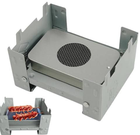 Réchaud de camping portable avec alcool, réchaud de poche pour activités de plein air, camping, randonnée