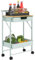 HOMCOM Carrito Auxiliar con Ruedas de 2 Niveles Carro de Cocina con 1 Cajón y 1 Cesta Carrito Organizador para Dormitorio Salón Oficina Verde Claro
