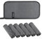 KinHwa Microfaser Waschlappen Make-up Entferner Tuch Waschbar Abschminktücher Ultraweich Waschlappen Gesicht Wiederverwendbar 15cmx30cm 6 Pack Dunkelgrau