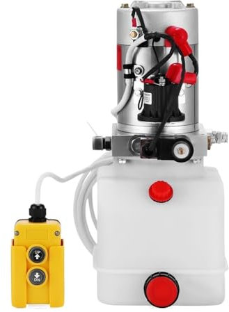 Pompe hydraulique Manuelle Pompe Hydrauliqueà Simple Effet, Réservoir D'huile En Plastique Pour Remorque À Benne Basculante, Hayon, Voiture, Élévateur, Unité D'alimentation Pompe de direction assistée