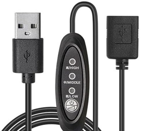 UNTERING Fan Speed Controller Cable Power Adapter USB 5V 3 Speed Adjustable USB Fan Adapter Connector Cable For Desk Blower Extension Cord With Switches
