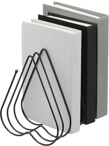 PATIKIL Folder Organizer Stand, 7 Slot Metal Heart Shaped File Rack File Holder for Desk Magazine Letter Paper Mail Home Office Decor Magazine Letter Paper Mail, Black