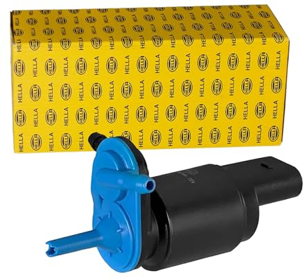 HELLA Waschwasserpumpe, Scheibenreinigung 8TW006848-721 vorne, | 8TW 006 848-721 Kompatibel mit A-Klasse (W168),A-Klasse (W169),E-Klasse (W210),E-Klasse T-Model (S210),Vaneo (414)