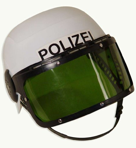 Markenlos Polizei-Einsatzhelm, bewegliches Visier, Gr. 58 cm