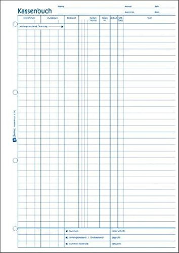 426 Kassenbuch, DIN A4, nach Steuerschiene 300, 100 Blatt, weiß