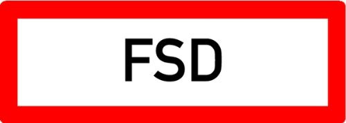 Aufkleber Feuerschlüsseldepot FSD 105x297mm