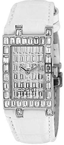Esprit Time Damen Analog Klassisch Quarz Uhr mit Leder Armband EL101232F01