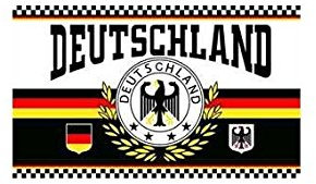 TS24DIREKT Deutschland Fahne 4 Sterne ca. 150 x 250 cm - Lorbeerkranz