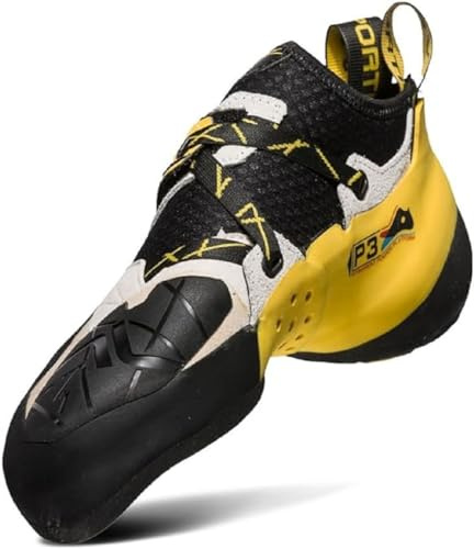 La Sportiva Mens Solution Rock Climbing Shoe, Weiß / Gelb, 43 EU
