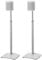 SANUS Adjustable Height Wireless Speaker Stands Designed for SONOS ONE, ONE SL, Play:1, and Play:3 - Tool-Free Height Adjust Up to 16 with Built in Cable Management - White Pair - WSSA2-W1